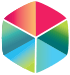 our logo a 3d colourful cube 