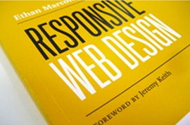 close up of a book about responsive design